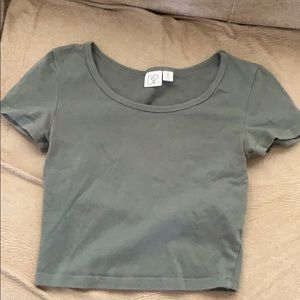SOLD Olive Green Crop Top